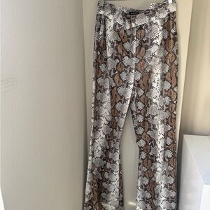 Boohoo Multicolor Snakeskin Pattern Pants